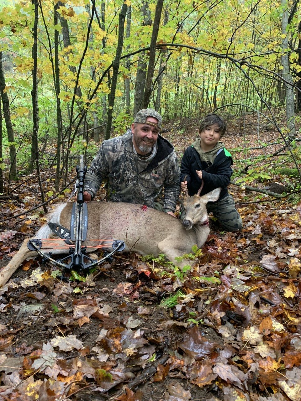 Successful hunter with trophy deer, 2022 season